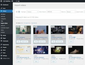Vimeo WordPress Plugin Vimeotheque Manual Bulk Import Videos